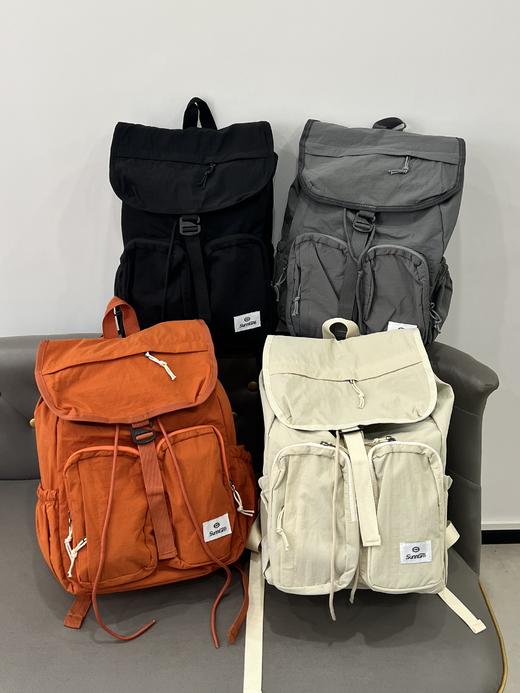 【 lu家同款户外旅行双肩包SS508】✅ 防泼水面料，小雨天也不怕淋湿包包里的宝贝 ✅抽绳+翻盖双设计，安全感max-PWJCY 商品图8