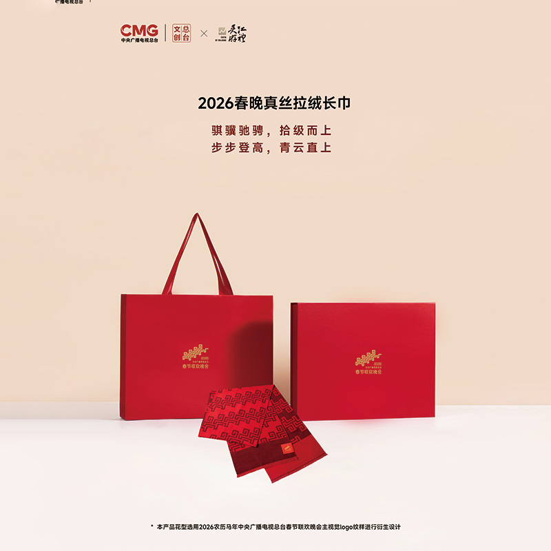 2026春晚真丝拉绒长巾