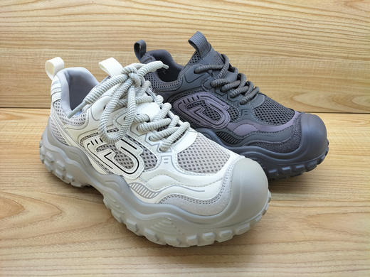 2024秋季新款豪行女鞋24301016皮网舒适软底防滑运动休闲单鞋 商品图3