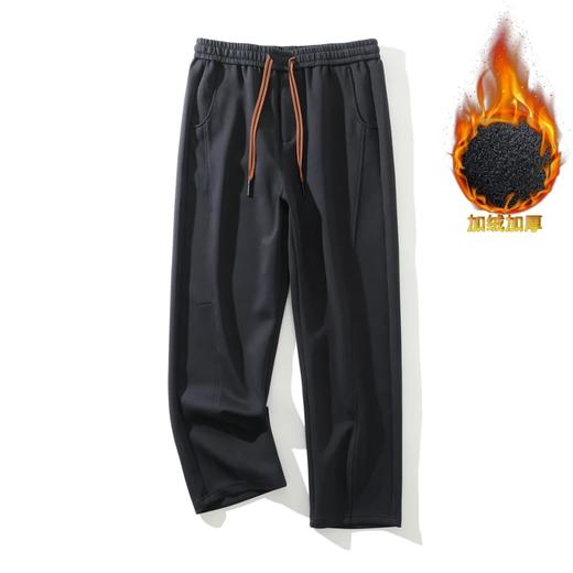 加绒老钱风！3D立裁！液氨空气棉！冬季新款男士运动休闲弯刀宽松阔腿卫裤 商品图3