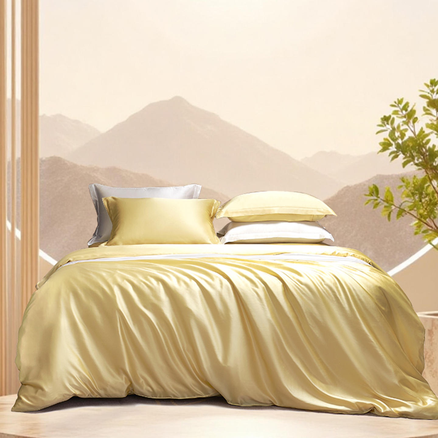 万事利“湖光秋月”床品四件套（四季版）