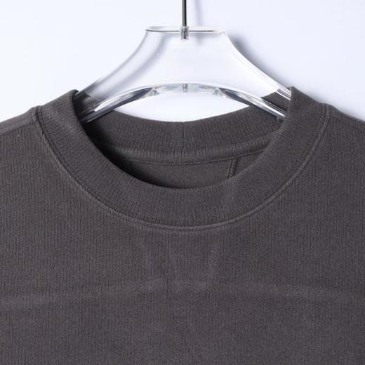 35658SDSA男士秋冬新款痞帅男装韩版纯色竖纹圆领长袖T恤百搭宽松上衣 商品图1