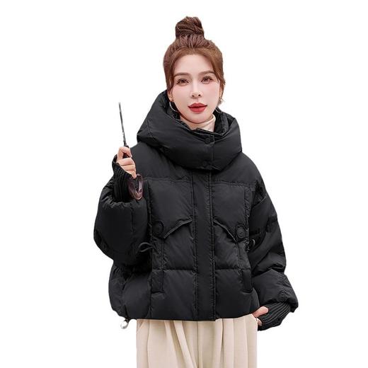 短款羽绒服加厚宽松面包服，连帽冬季白鸭绒外套HR-MXE6873A 商品图4