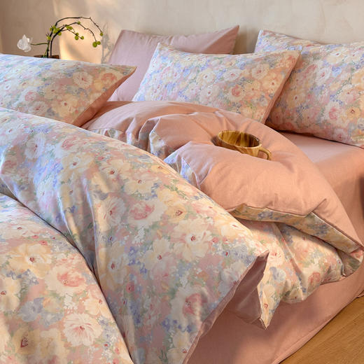 全棉磨毛~秋冬高级感主卧室纯棉四件套 轻磨毛美式田园 可爱卡通 水墨国风多种风格 贴肤裸睡级温暖舒适 商品图7