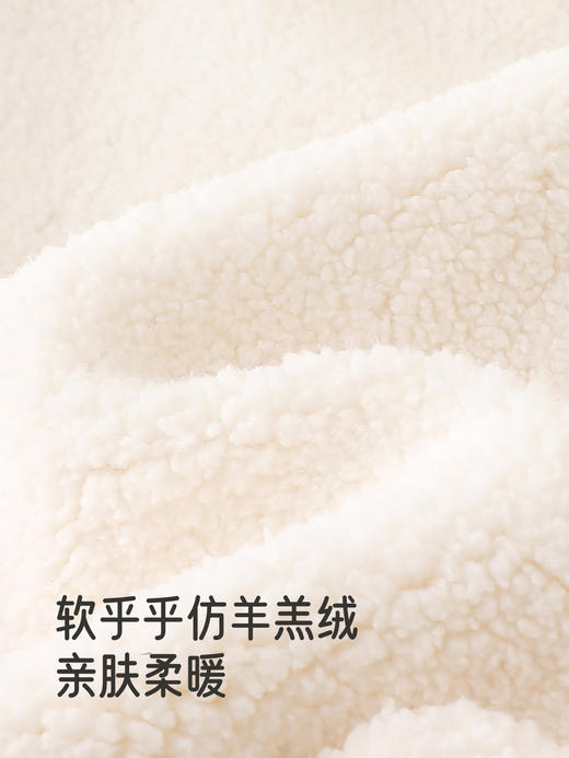 英氏婴儿连体衣加绒冬季仿羊羔绒保暖宝宝外出服哈衣YZJAJ3R028A 商品图1
