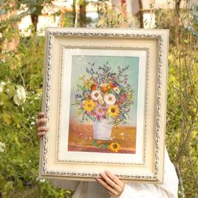 《落英与晴日》押花画
