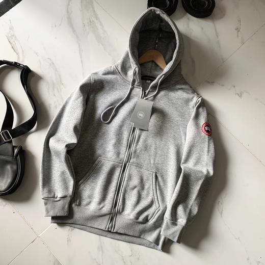 D121001男士全拉链银狐绒柔软舒适连帽卫衣外套 商品图5