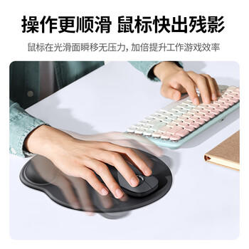 绿联鼠标垫护腕 人体工学护手腕托【柔软记忆棉】笔记本电脑桌面硅胶防滑手托 男女生办公游戏鼠标垫 商品图3