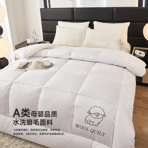 【A类母婴品质❗️柔软亲肤蓬松保暖】纯正羊毛被加厚保暖四季澳洲羊毛被子春秋冬羊绒被芯。jb 商品图0