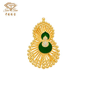 「美好金-藏福」s925银葫芦胸针 精致时尚高级感轻奢别针