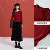 【12/10新品6折】熙世界独特绝美抓绒T恤女长袖氛围感圣诞红色上衣打底衫2025秋冬 商品缩略图2