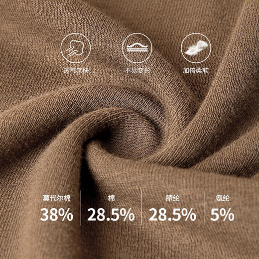 【大牌品质】莫代尔棉圆领中袖上衣 四季可穿内搭显瘦五分袖T恤 商品图3