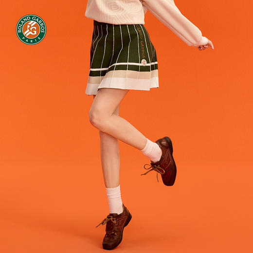 罗兰加洛斯法网女士短裙秋季复古网球运动百褶裙网球裙网球服 商品图3