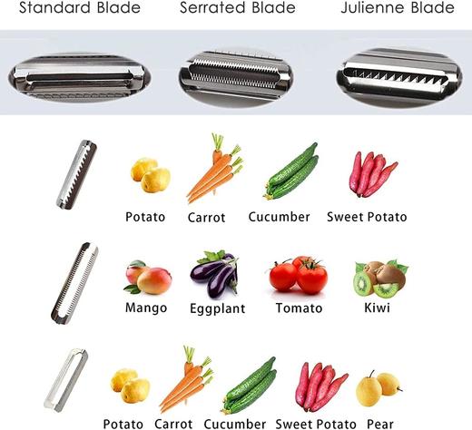 荷兰 SEVENMORE 精密高品质 6合1多功能削皮切片器 厨房小工具 适用于水果和蔬菜 商品图5