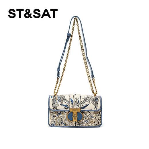 星期六精致花卉刺绣链条单肩包SSC5211008 商品图0