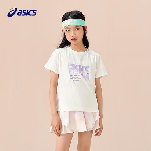 ASICS/亚瑟士童装25年夏季新款女童运动吸湿速干透气T恤轻量棉感 商品图1