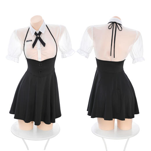 【霏慕】前胸抽褶透身学院风套装6493情趣内衣性感纯欲透视制服 商品图10