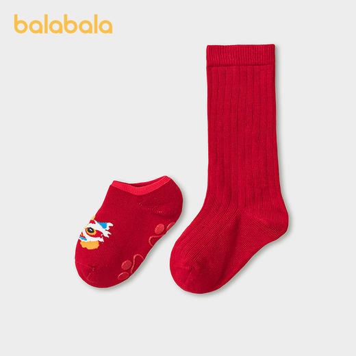 【商场同款】巴拉巴拉儿童袜子春秋男女棉袜宝宝毛圈中筒袜两件套 商品图2