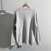 D121011秋季新款下摆纽扣设计百变穿搭软糯舒适圆领毛衣 商品缩略图3