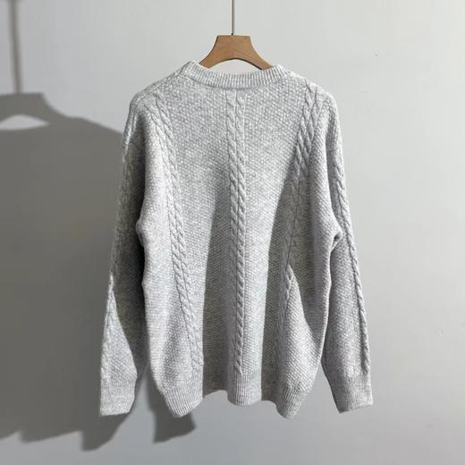 D121011秋季新款下摆纽扣设计百变穿搭软糯舒适圆领毛衣 商品图3