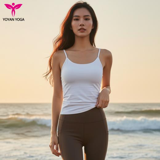 [新品]悠妍瑜伽服背心BX25116一体杯女运动无袖上衣 商品图2