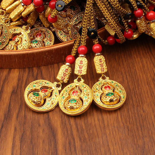 【匠心设计❗️吉祥福禄】创意平安葫芦福字钥匙扣汽车钥匙挂饰挂件男女款式福禄礼品钥匙链。jb 商品图2