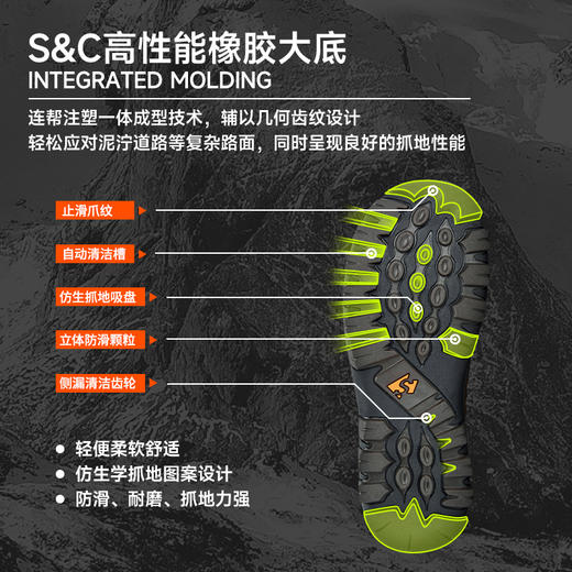 【粉丝专属 错过不再有】SLEADER（斯立德）梦想S359N中高帮登山防滑鞋男女 轻量舒适防水透气徒步鞋  梦想S359N（专属） 商品图3
