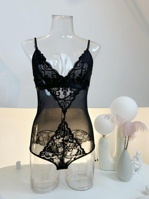 情趣内衣上新「夜身勾勒」🩱情趣连体衣裆部可解显腰细弹性针织面料（官方上新） 商品图1