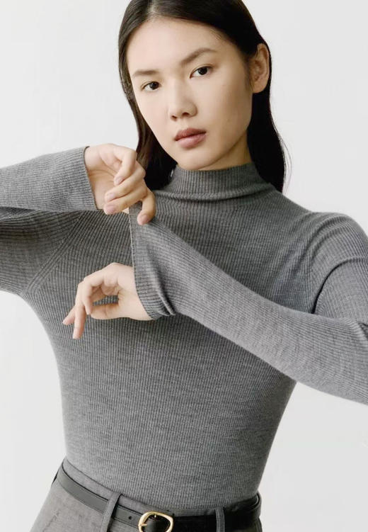 外贸代工厂出！ 秋冬内搭天花板 小禾绵羊毛半高领针织打底衫 商品图3