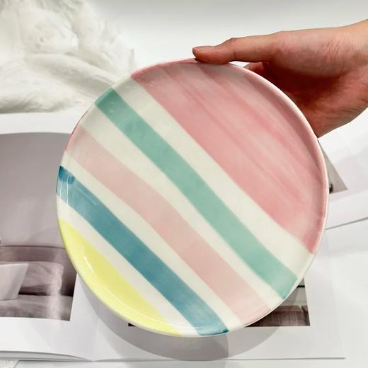 【出口餐具尾单-福利专场】复古简约餐具系列多彩边碗/花朵马克杯/小方盘/ 浮雕盘/平盘【CJ21】 商品图8