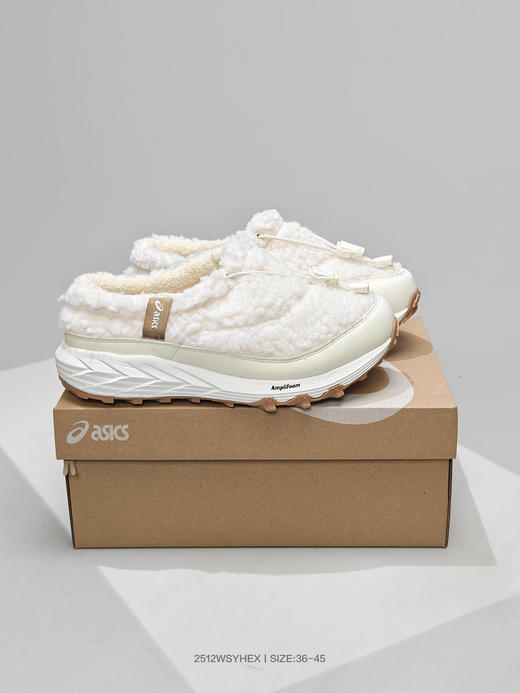 亚瑟士ASICS  泰迪毛毛拖 一脚蹬 加绒加毛 耐磨保暖 生活休闲鞋 男女同款 商品图0