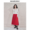 MAXRIENY【商场同款-节庆穿搭新年红】MAXRIENY玫瑰绣修身针织衫女(货号:MC85SW787) 商品缩略图1