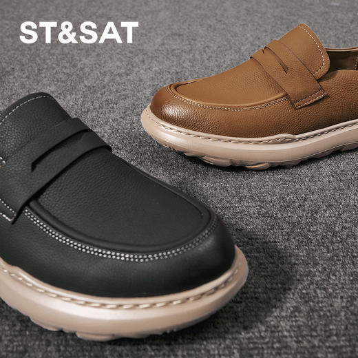星期六男士轻便舒适休闲复古皮鞋SSD3121021 商品图6