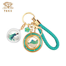 「只此青绿」足银钥匙扣 挂件生日礼物送朋友