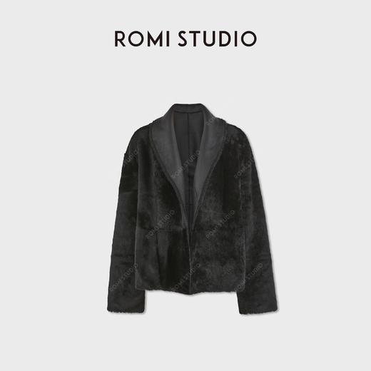 ROMI STUDIO西班牙进口美利奴皮毛一体两穿大翻领皮草 RWCWWG7021 商品图2