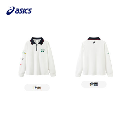 ASICS/亚瑟士儿童2025年秋季翻领长袖T恤吸湿排汗抗菌印花polo衫 商品图4