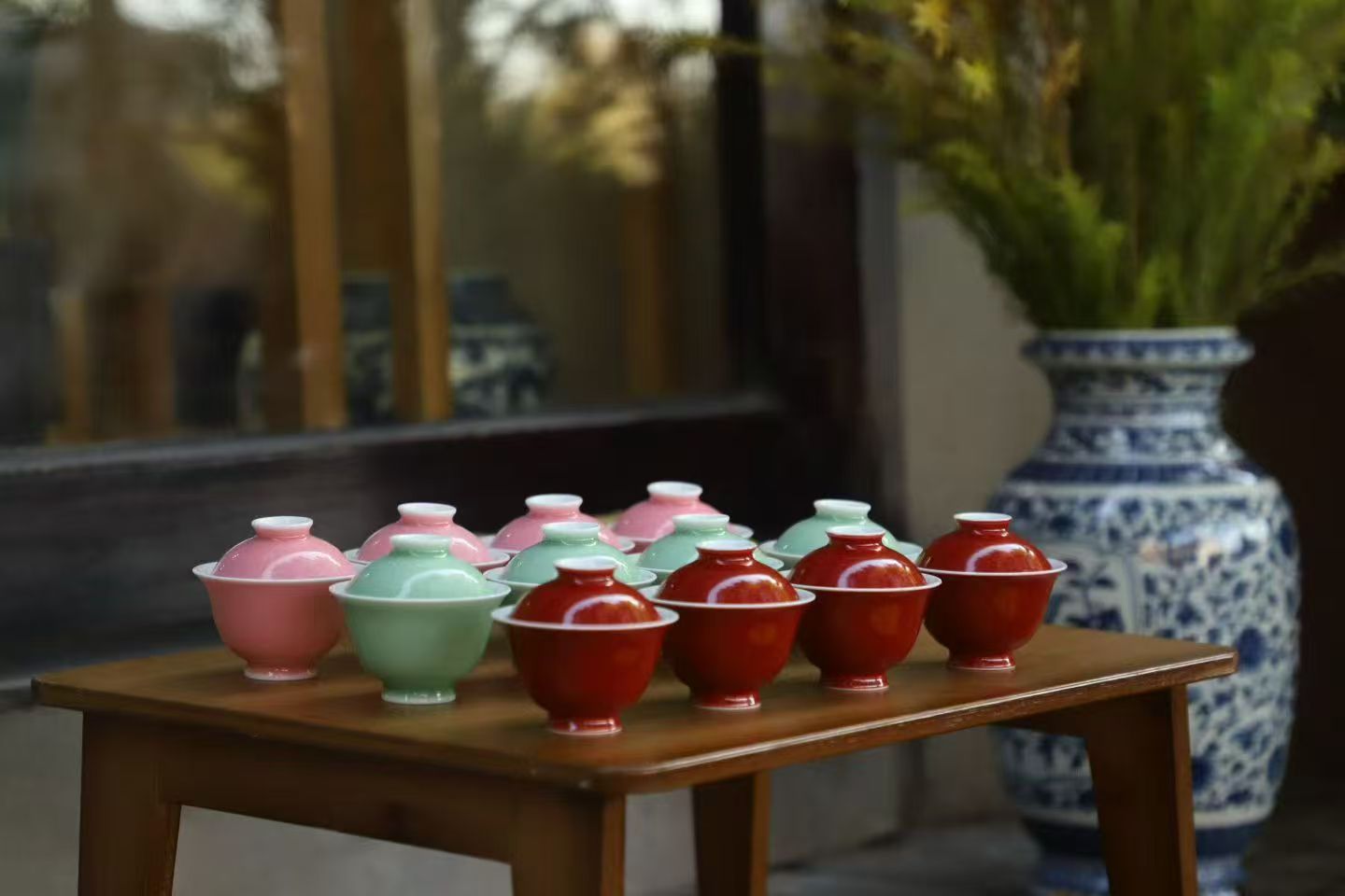 一器一色，一色一境，景德镇单色釉盖碗