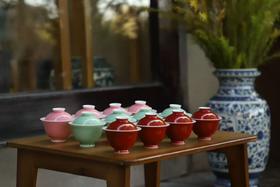 一器一色，一色一境，景德镇单色釉盖碗