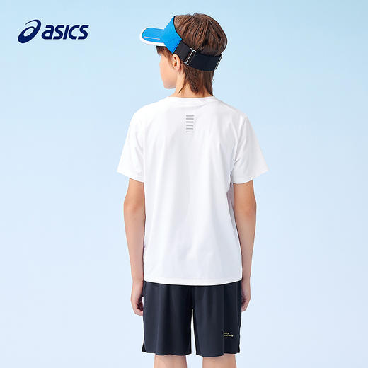 ASICS/亚瑟士儿童25年夏季新款吸湿速干凉感拼色运动弹力短袖T恤 商品图3