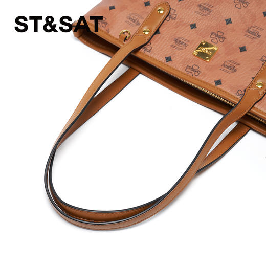 星期六复古老钱印花托特包SSD521R002 商品图4