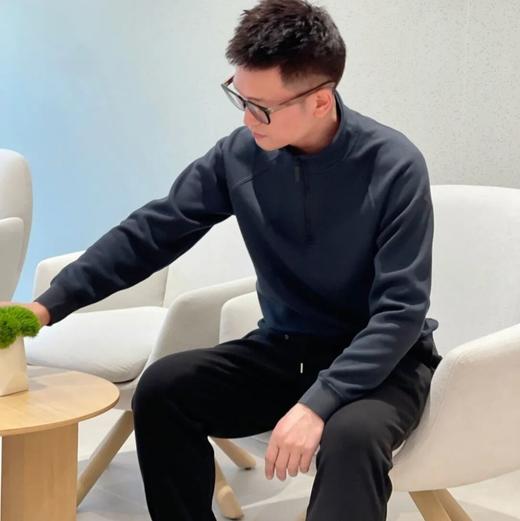 格桑米男士羊毛加绒卫衣，半高领半拉链设计，寒冬也要保持优雅 商品图4