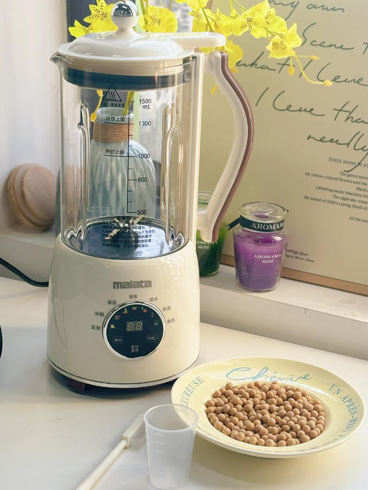 【malata万利达智能破壁机PH-PBJ-D04】豆浆、米糊、辅食、果汁、花茶一键完成😎  ✅16叶精钢刀头，多重降噪，高速搅打，细腻免过滤-ZKH 商品图1