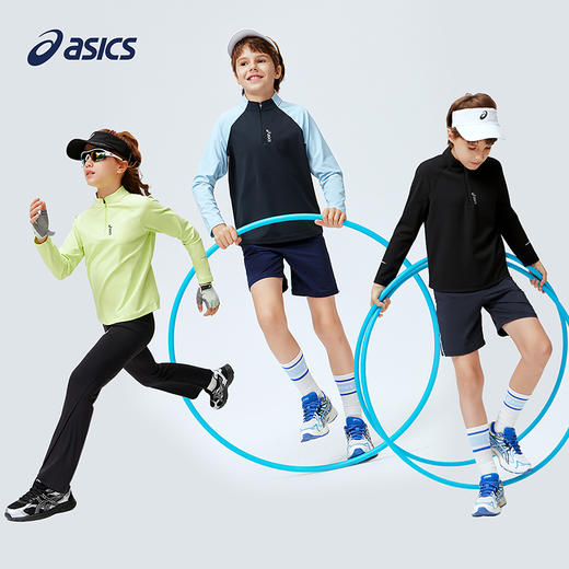 ASICS/亚瑟士儿童2026年新款半高领logo长袖撞色速干T恤舒适百搭 商品图4