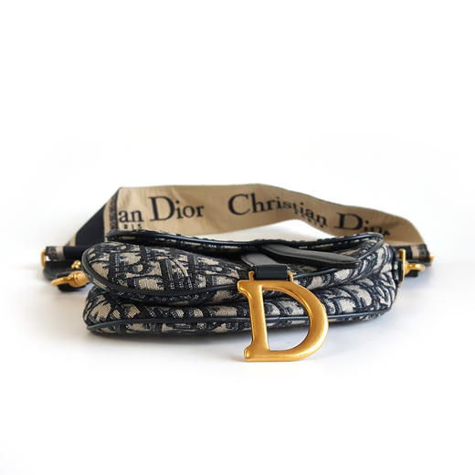 【95新】Dior迪奥Saddle小号老花宽肩带Saddle马鞍包手提包单肩包中性款 071225AK12 商品图4