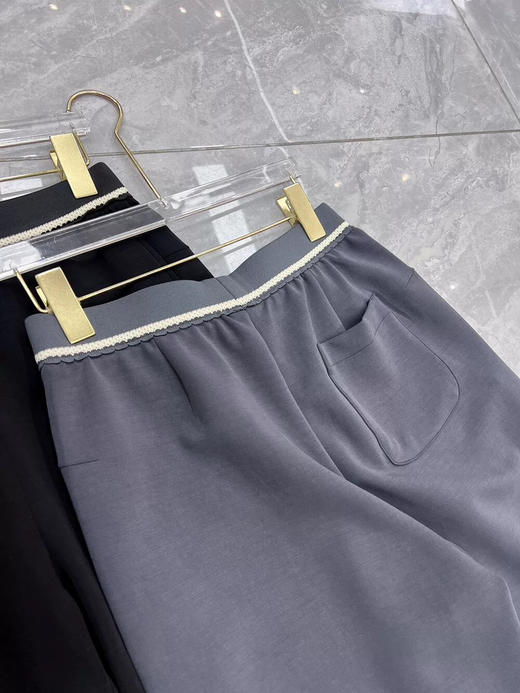 新款时尚松紧腰字母宽松显瘦阔腿直筒休闲裤 商品图12