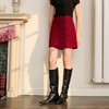 三彩2026春季新款粗花呢小A裙半身裙高腰短裙修身轻奢香风M 商品缩略图3