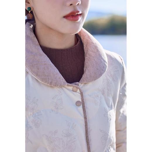 红念米杏色羽绒服女中长款设计感冬季2025年新款气质鸭绒冬装外套 商品图3