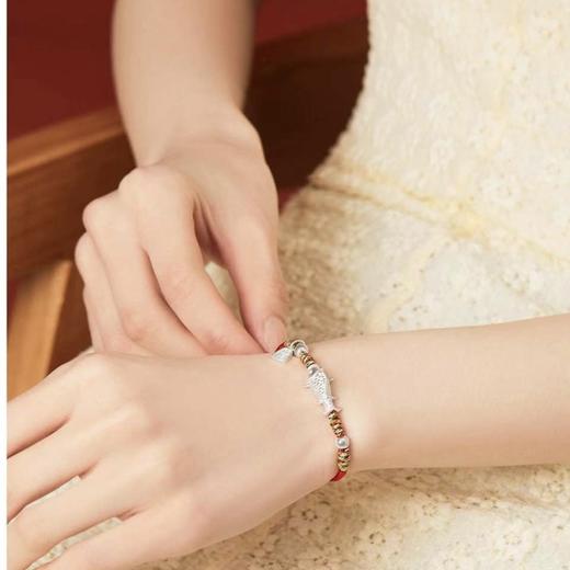 上岸锦鲤 999足银手工编织幸运手绳 商品图2