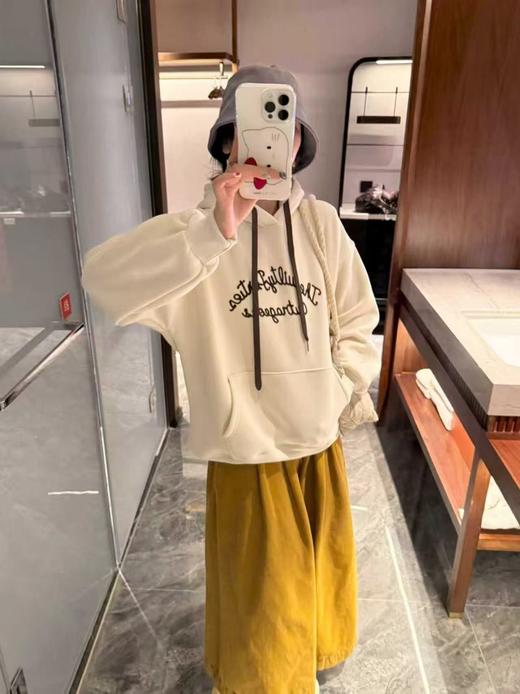 🔥🔥🔥奥粒绒【重工刺绣】 连帽款～爆款加绒厚款卫衣-喜出 商品图0