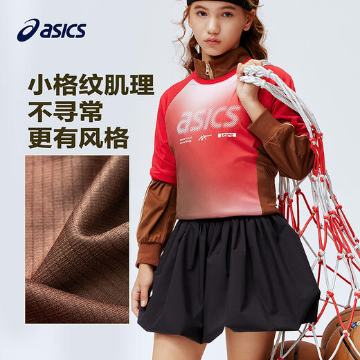ASICS/亚瑟士儿童2026年渐变圆领运动长袖T恤撞色插肩袖吸湿速干 商品图2